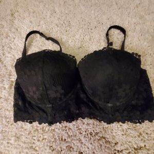 Black lace bra
